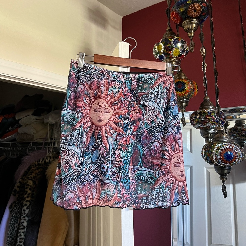 Celestial mesh whimsigoth miniskirt